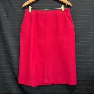 Sears Vintage 70s Skirts That Fit A Line Pockets Short Full 14 Red Comfort Waist